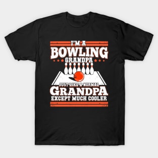 Bowling Player Grandpa Bowler Grandfather Gift T-Shirt